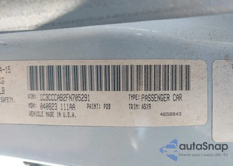 2015 Chrysler 200 Limited из США, поврежденный, VIN 1C3CCCAB2FN705291